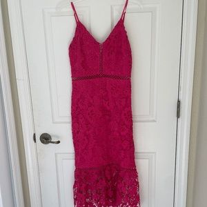 Lulus Pink lace dress